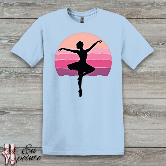 Ballerina Dancing in Sunset T-Shirt