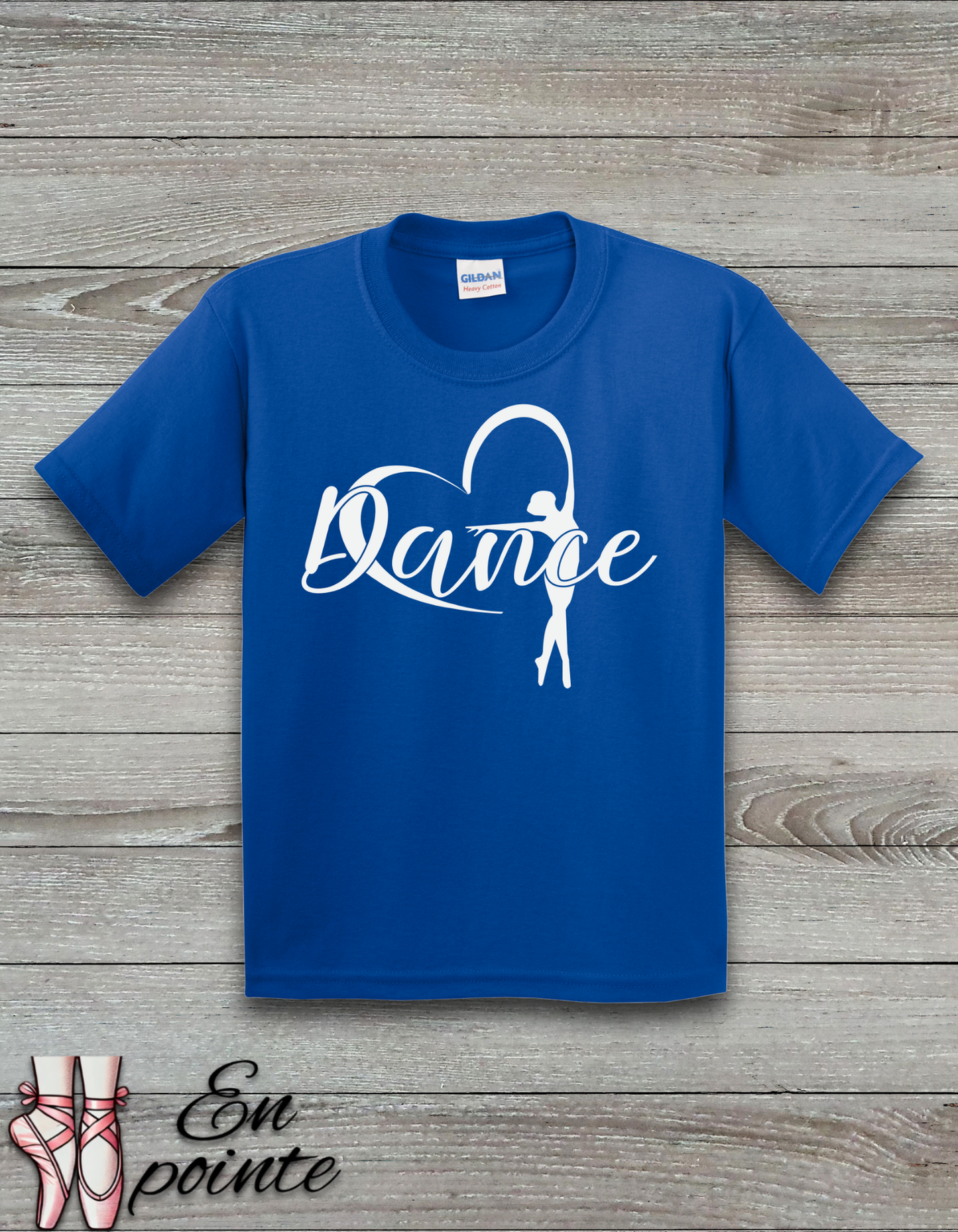 Ballerina w/ Ribbon Heart Kids T-Shirt