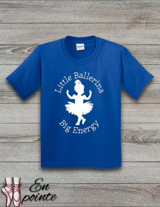 Little Ballerina Big Energy Kids T-Shirt