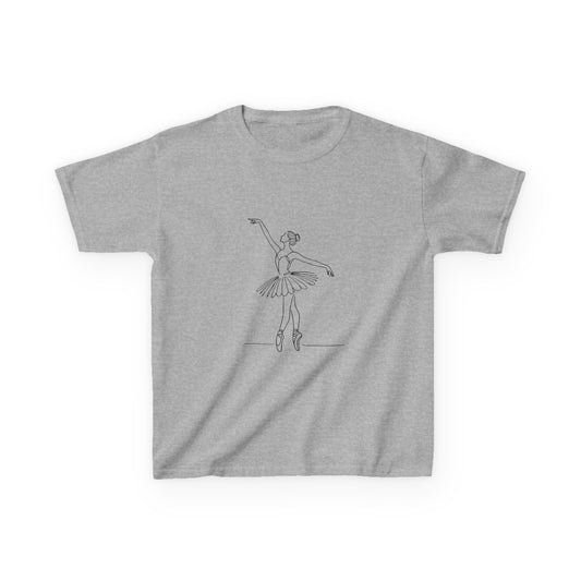 Ballerina One Line Drawing Kids T-Shirt