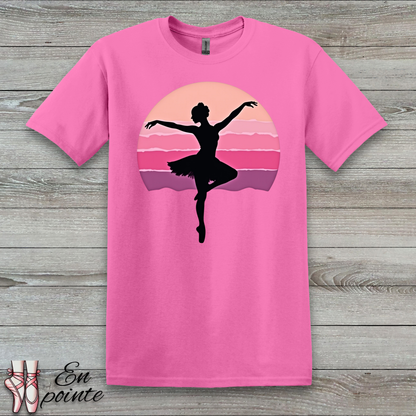 Ballerina Dancing in Sunset T-Shirt