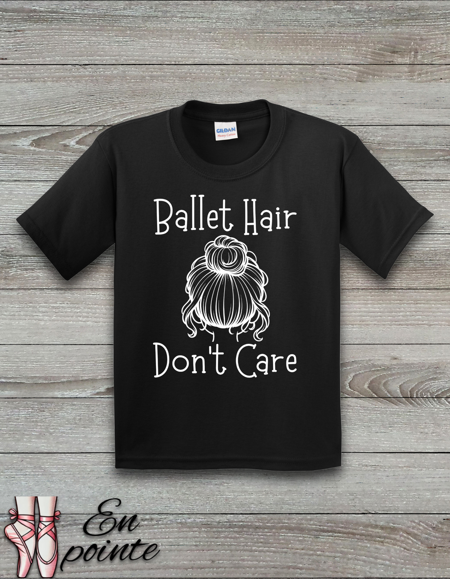 Ballet Hair Don't Care Kids T-Shirt