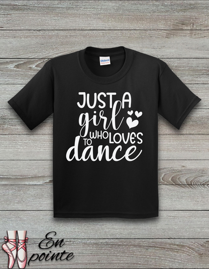 Just A Girl Who Loves To Dance Text Kids T-Shirt