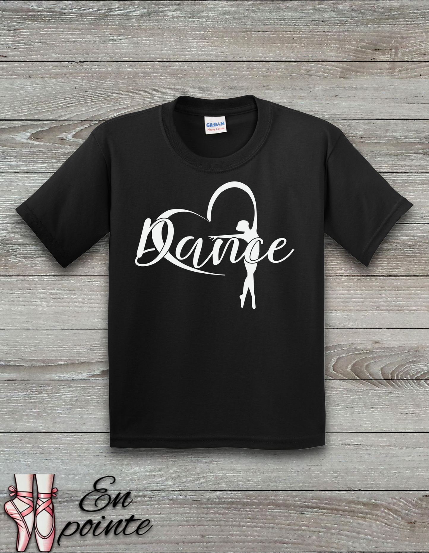 Ballerina w/ Ribbon Heart Kids T-Shirt
