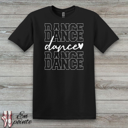 Stacked Dance Text T-Shirt
