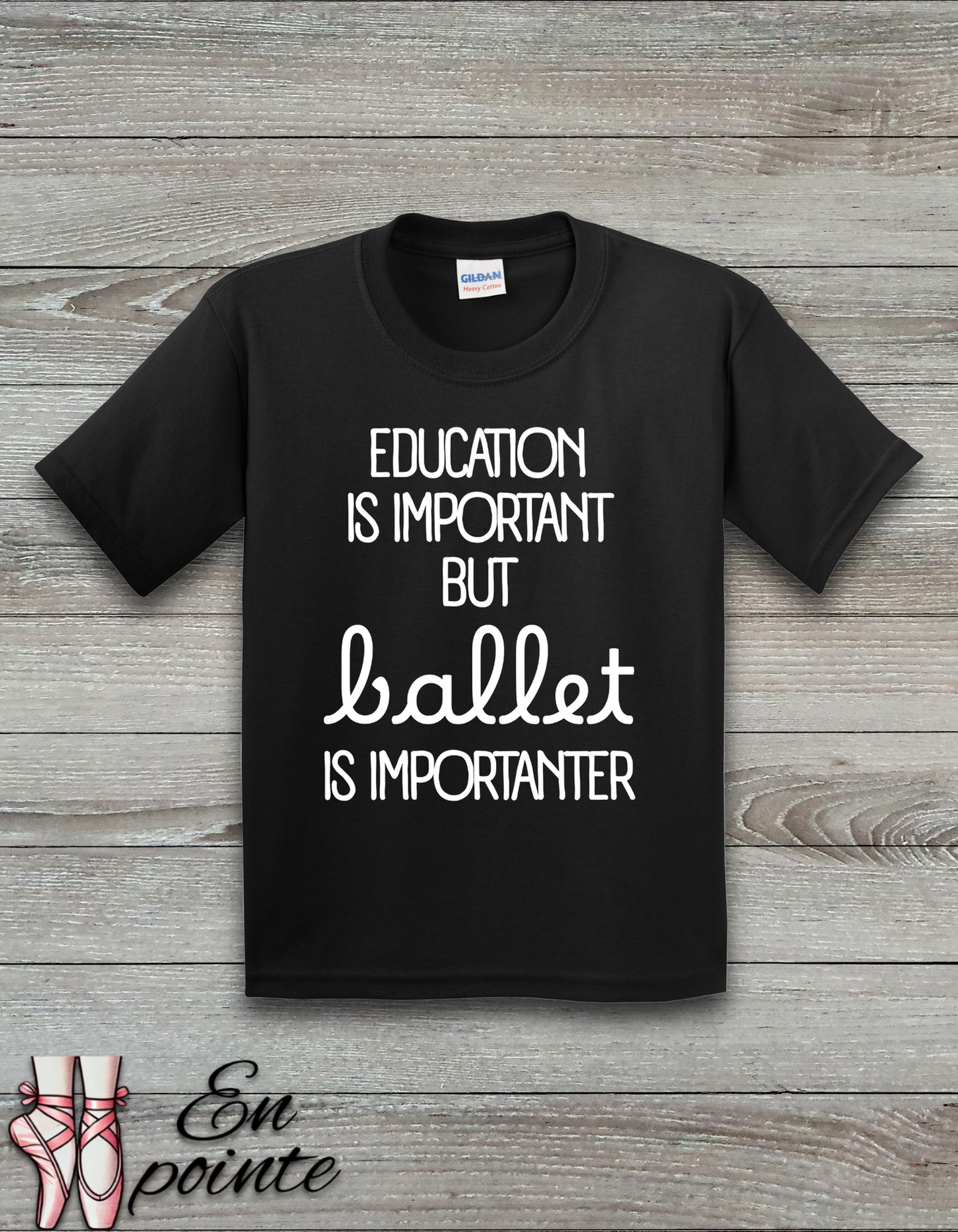 Education Is Important But Ballet is Importanter Kids T-Shirt