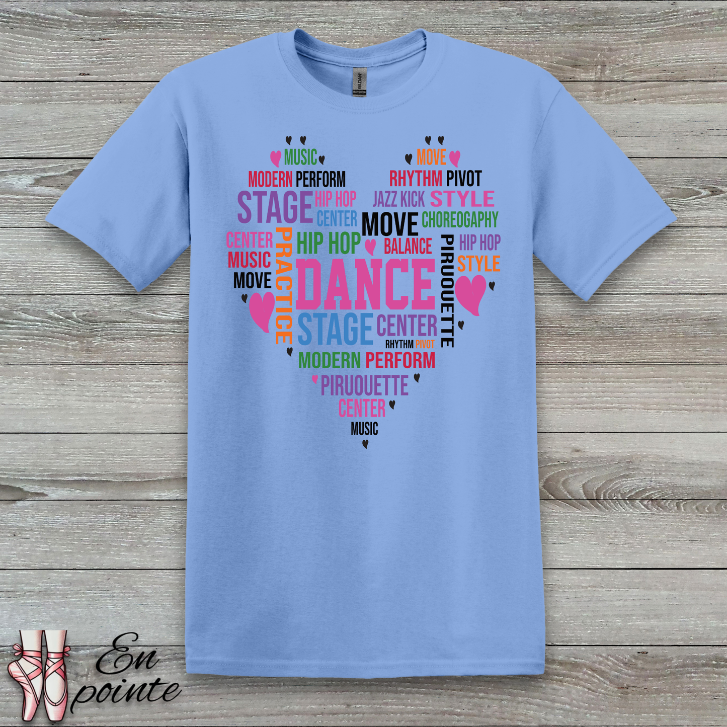 Dance Heart Word Art T-Shirt