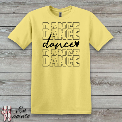 Stacked Dance Text T-Shirt