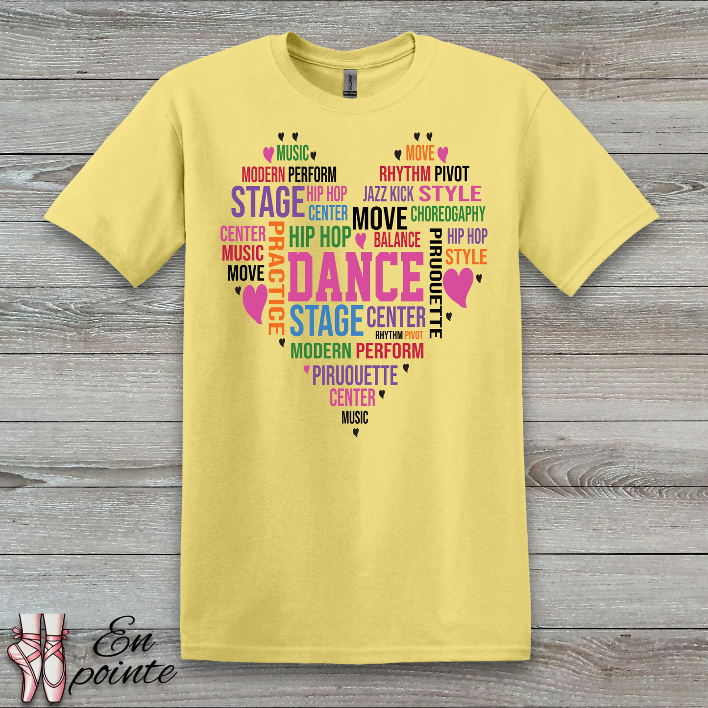 Dance Heart Word Art T-Shirt
