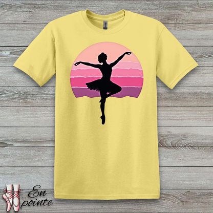 Ballerina Dancing in Sunset T-Shirt