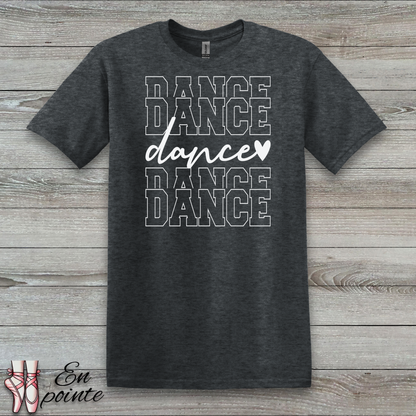 Stacked Dance Text T-Shirt