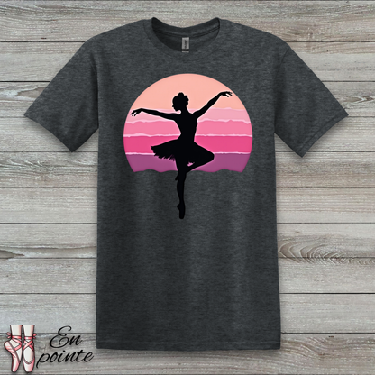 Ballerina Dancing in Sunset T-Shirt