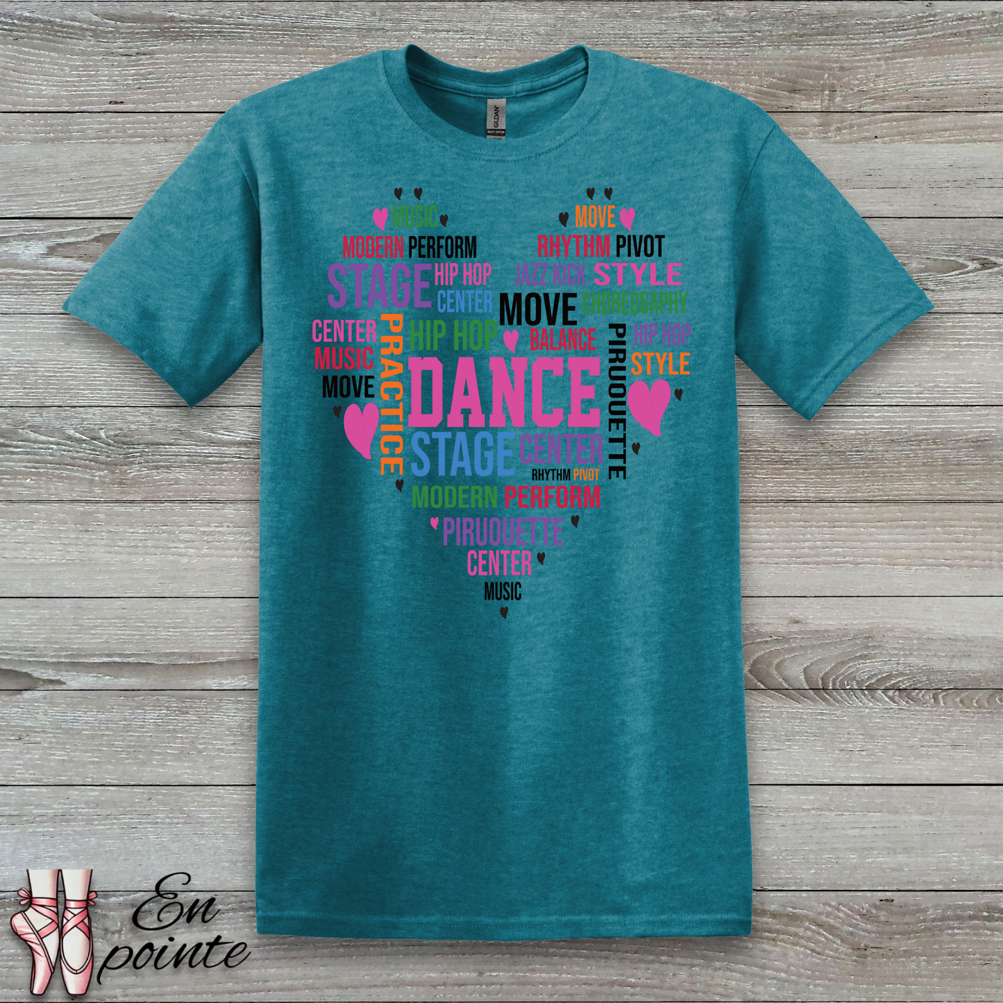 Dance Heart Word Art T-Shirt