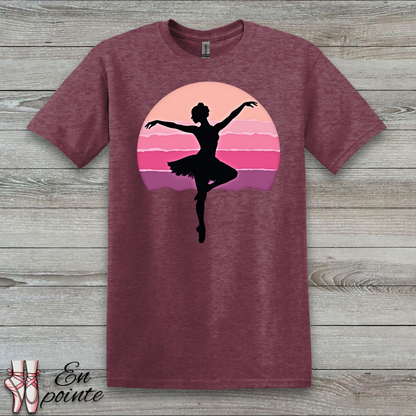 Ballerina Dancing in Sunset T-Shirt