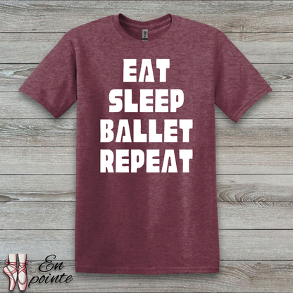 Eat Sleep Ballet Repeat Women Adult T-Shirt