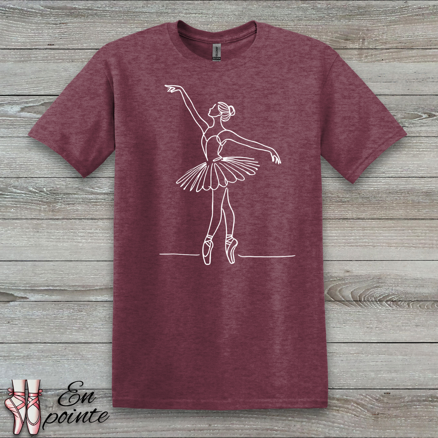 Ballerina One Line Drawing T-Shirt