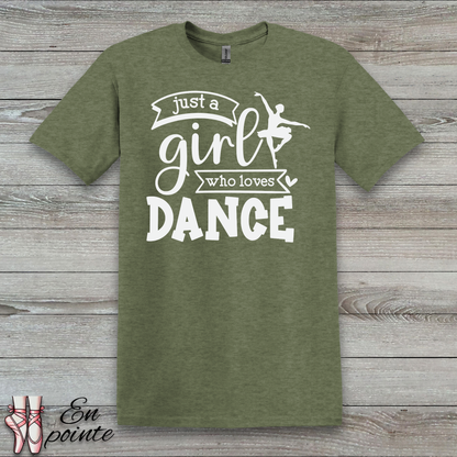 Just a Girl Who Loves Dance Ballerina T-Shirt