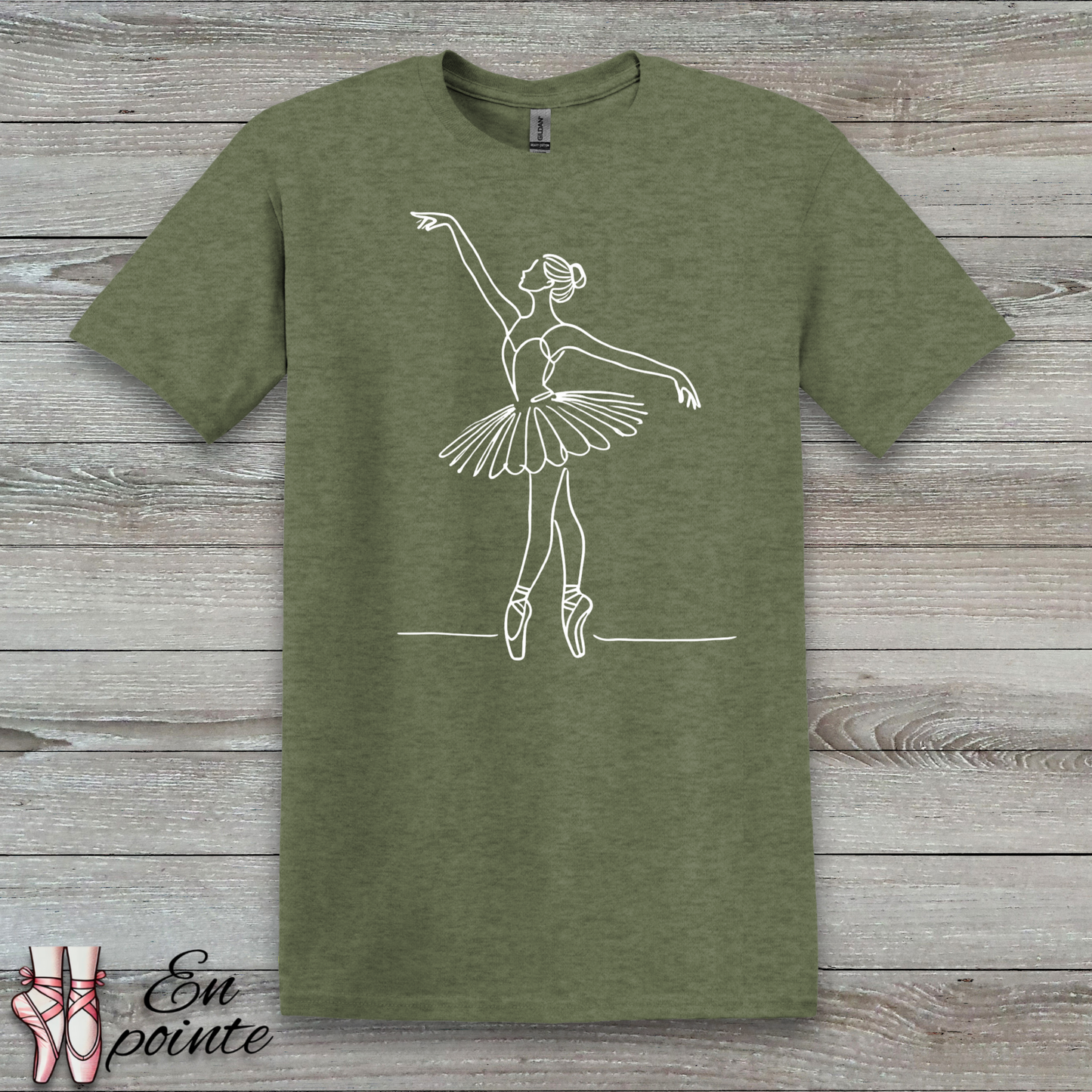 Ballerina One Line Drawing T-Shirt