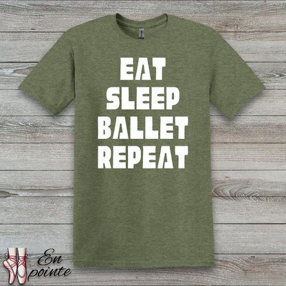 Eat Sleep Ballet Repeat Women Adult T-Shirt
