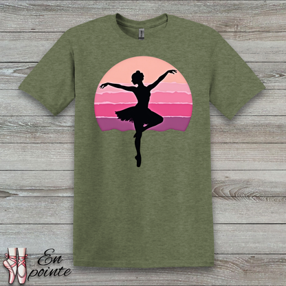 Ballerina Dancing in Sunset T-Shirt