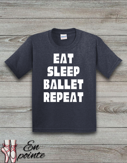 Eat Sleep Ballet Repeat Kids T-Shirt