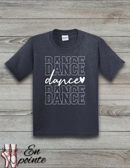 Stacked Dance Font Kids T-Shirt