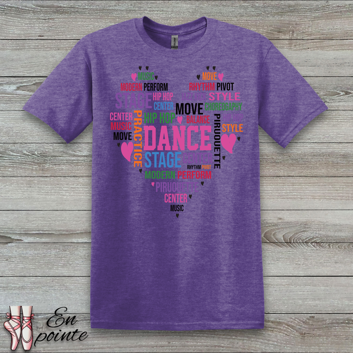 Dance Heart Word Art T-Shirt