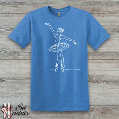 Ballerina One Line Drawing T-Shirt