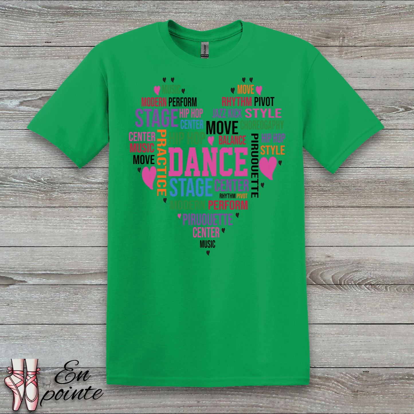 Dance Heart Word Art T-Shirt