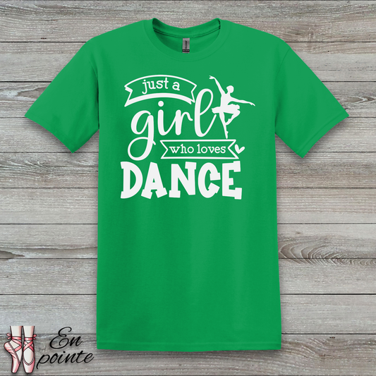Just a Girl Who Loves Dance Ballerina T-Shirt