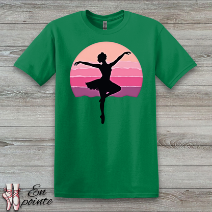 Ballerina Dancing in Sunset T-Shirt