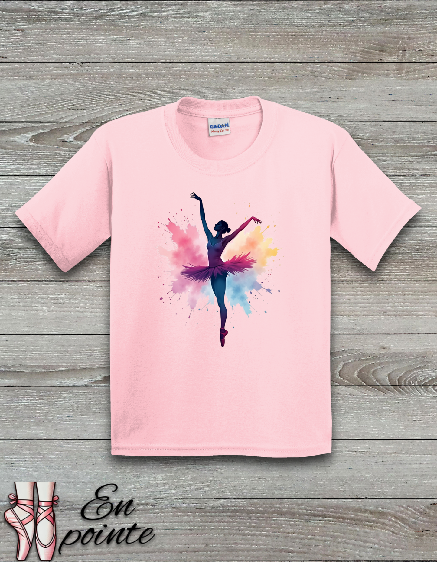 Ballerina w/ Color Blast Kids T-Shirt