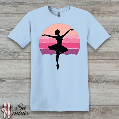 Ballerina Dancing in Sunset T-Shirt