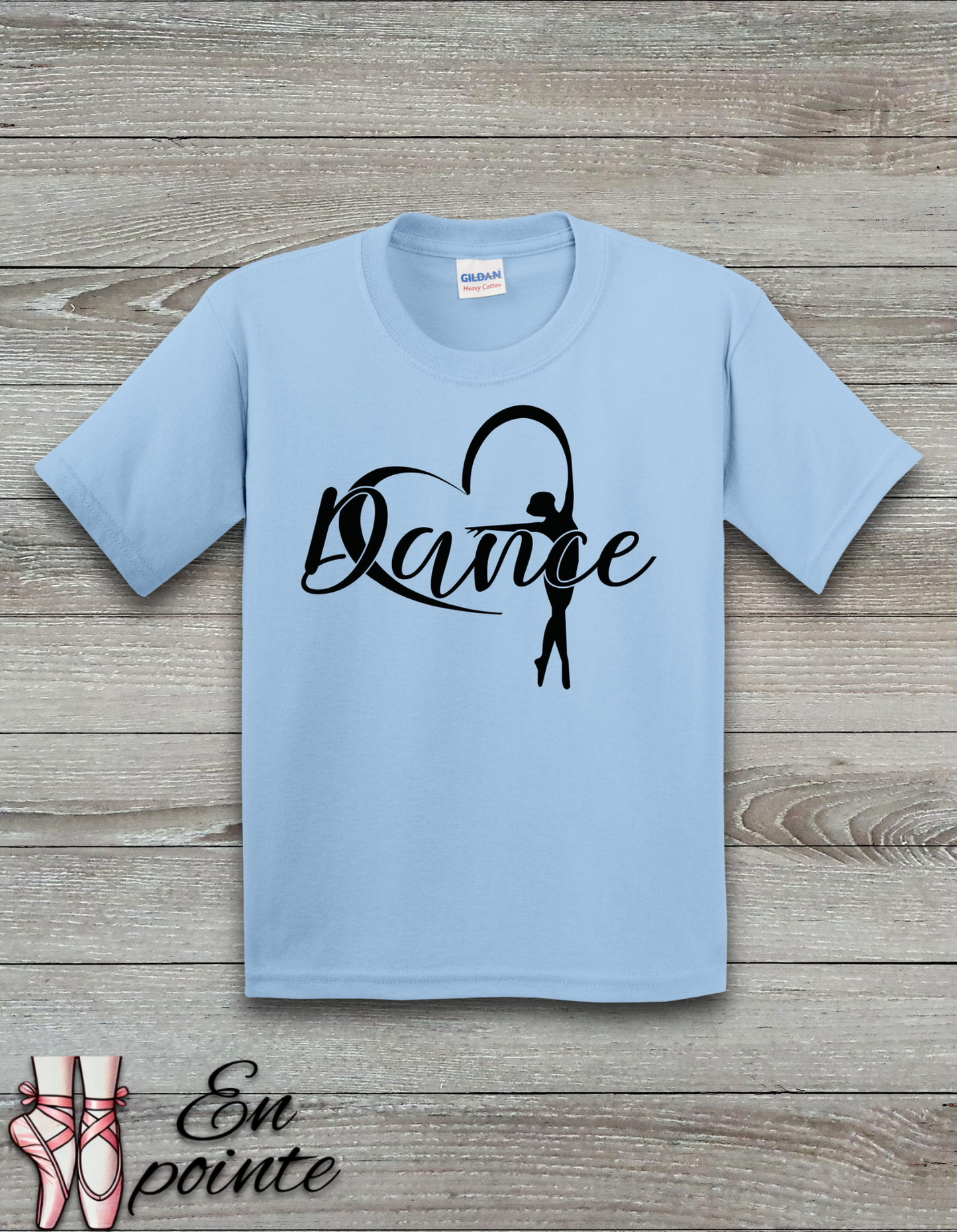 Ballerina w/ Ribbon Heart Kids T-Shirt