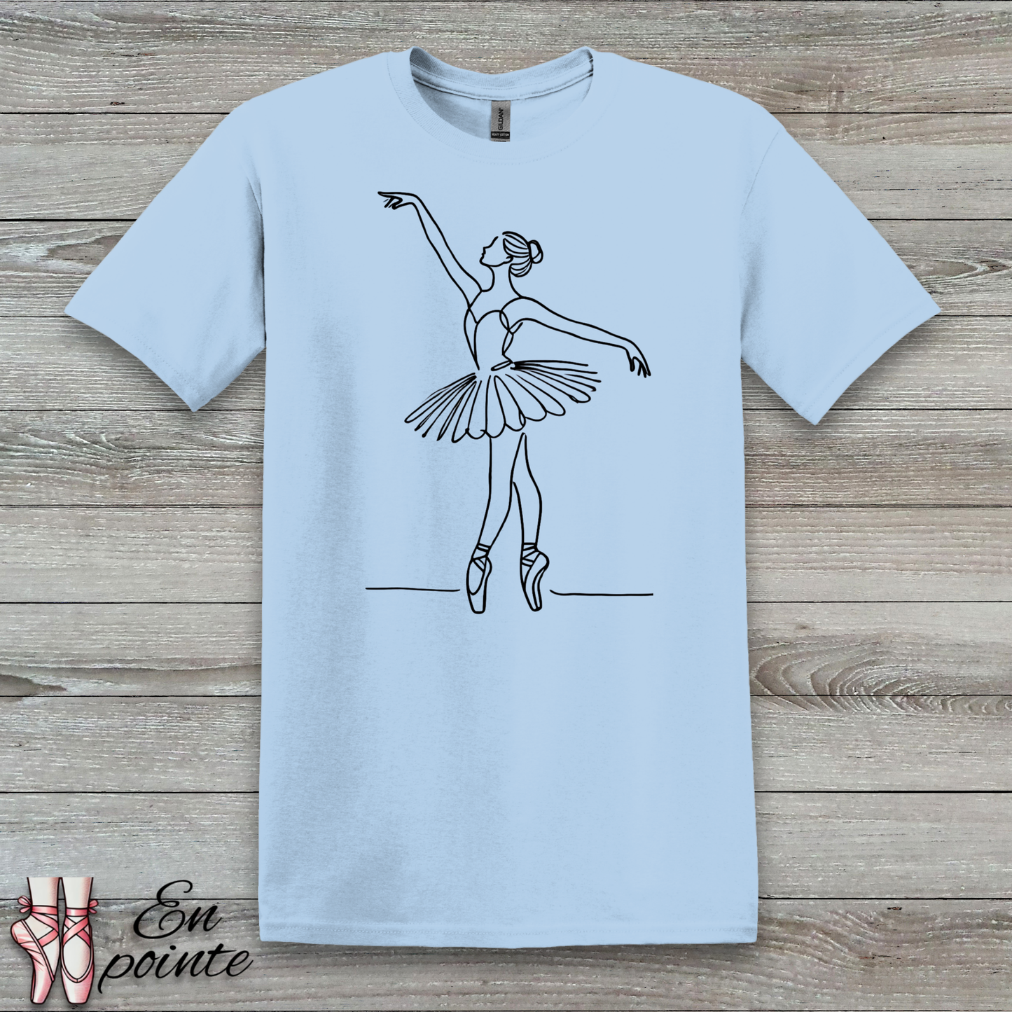 Ballerina One Line Drawing T-Shirt