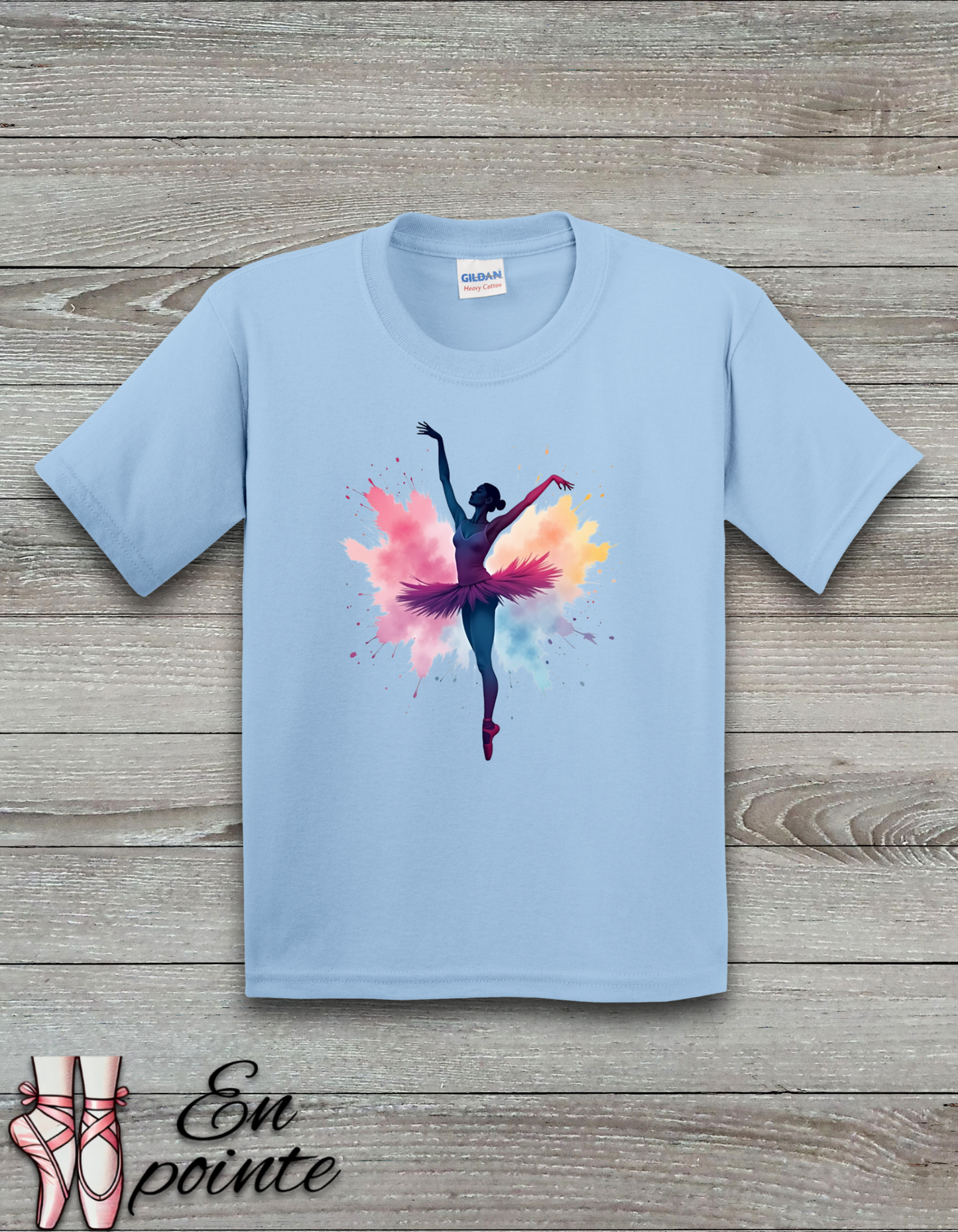 Ballerina w/ Color Blast Kids T-Shirt