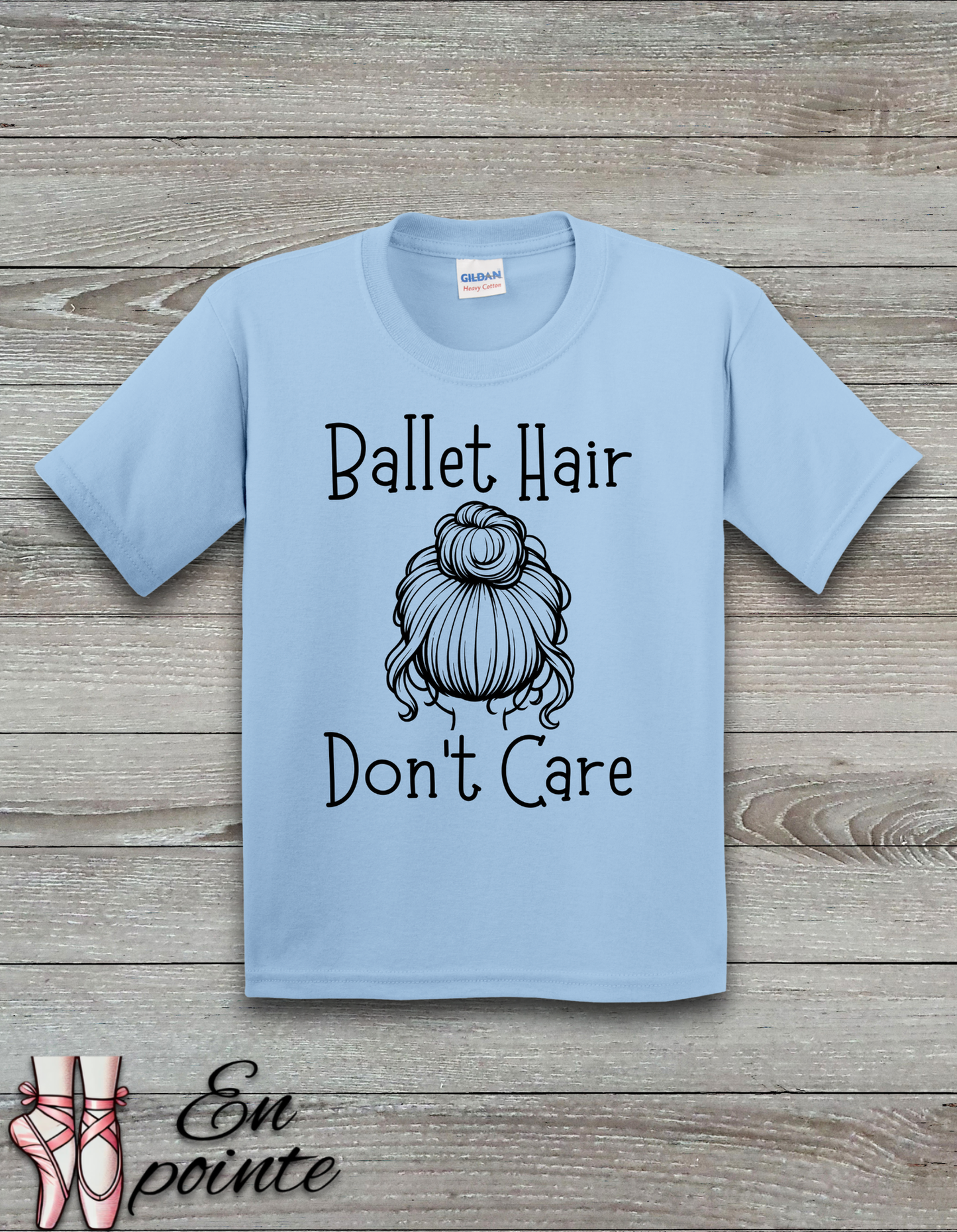Ballet Hair Don't Care Kids T-Shirt