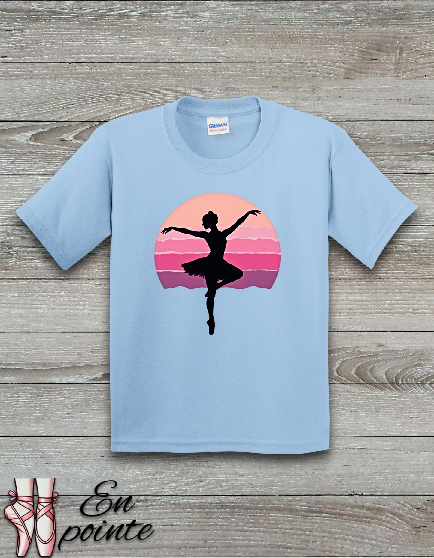 Ballerina Dancing in Sunset Kids T-Shirt