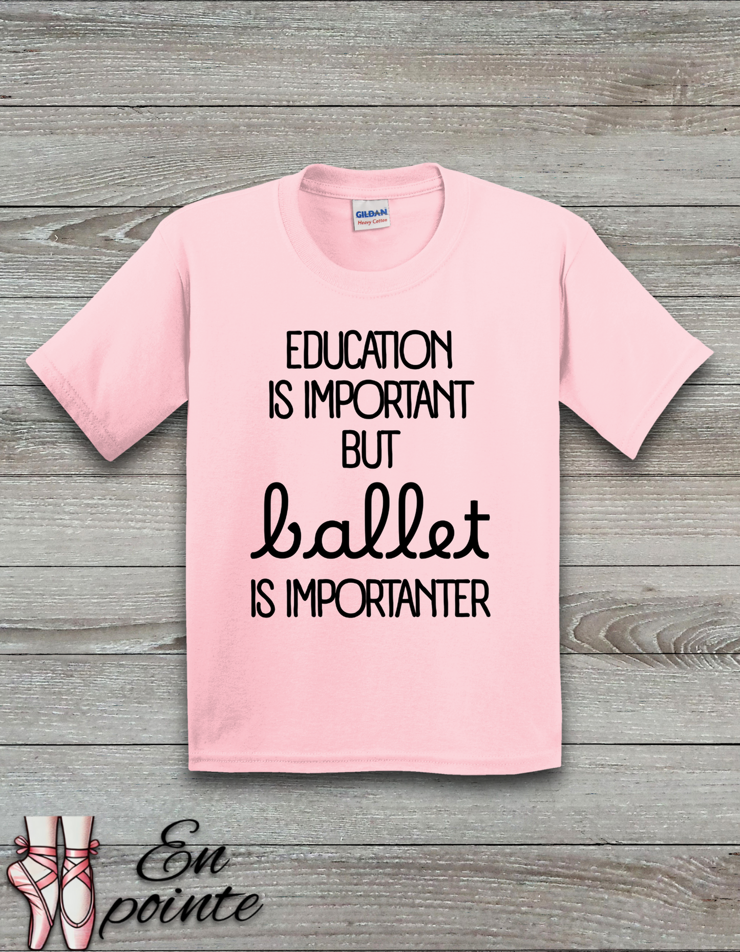 Education Is Important But Ballet is Importanter Kids T-Shirt