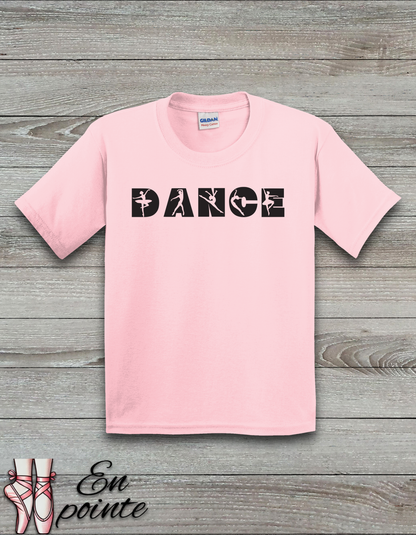 Dance Font Kids T-Shirt