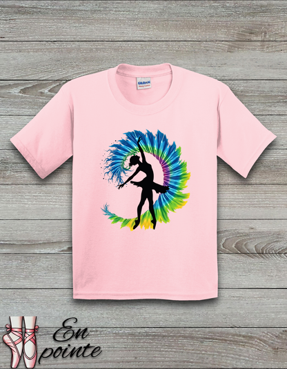 Ballerina Tie Dye Kids T-Shirt