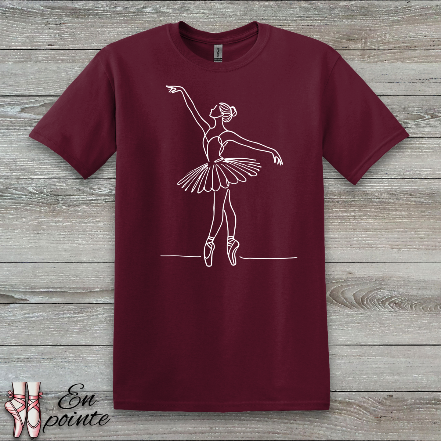 Ballerina One Line Drawing T-Shirt