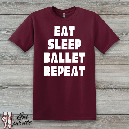 Eat Sleep Ballet Repeat Women Adult T-Shirt