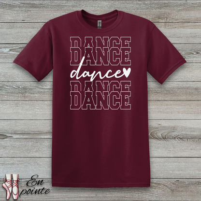 Stacked Dance Text T-Shirt