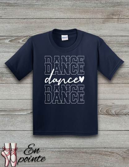 Stacked Dance Font Kids T-Shirt