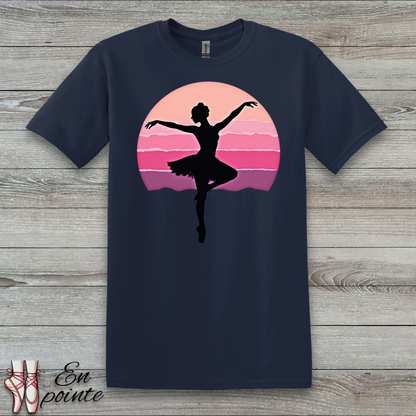 Ballerina Dancing in Sunset T-Shirt