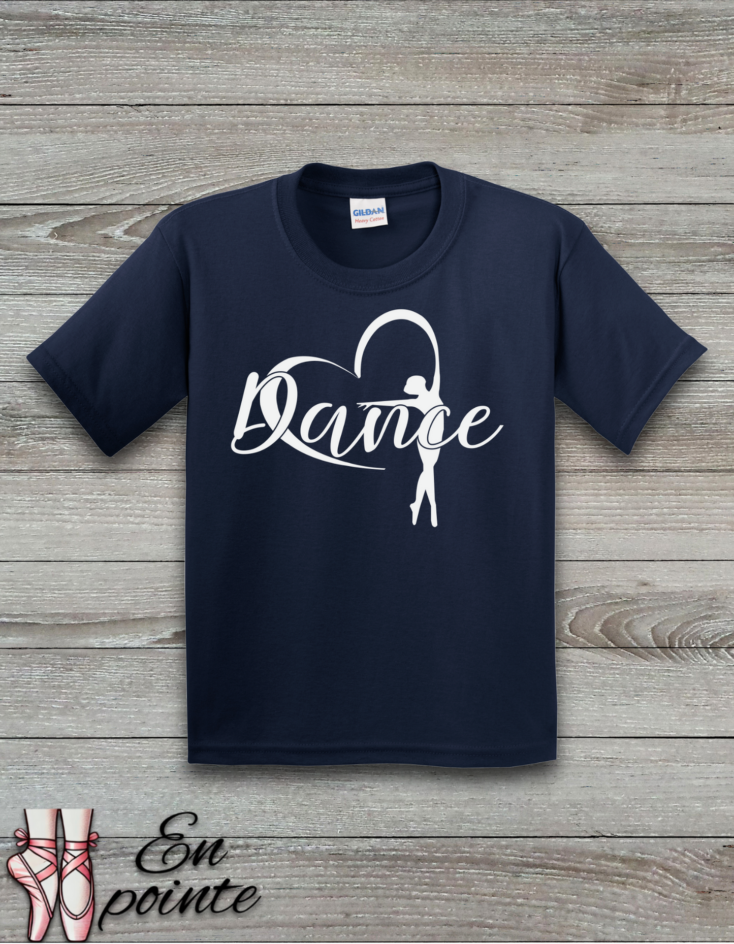 Ballerina w/ Ribbon Heart Kids T-Shirt