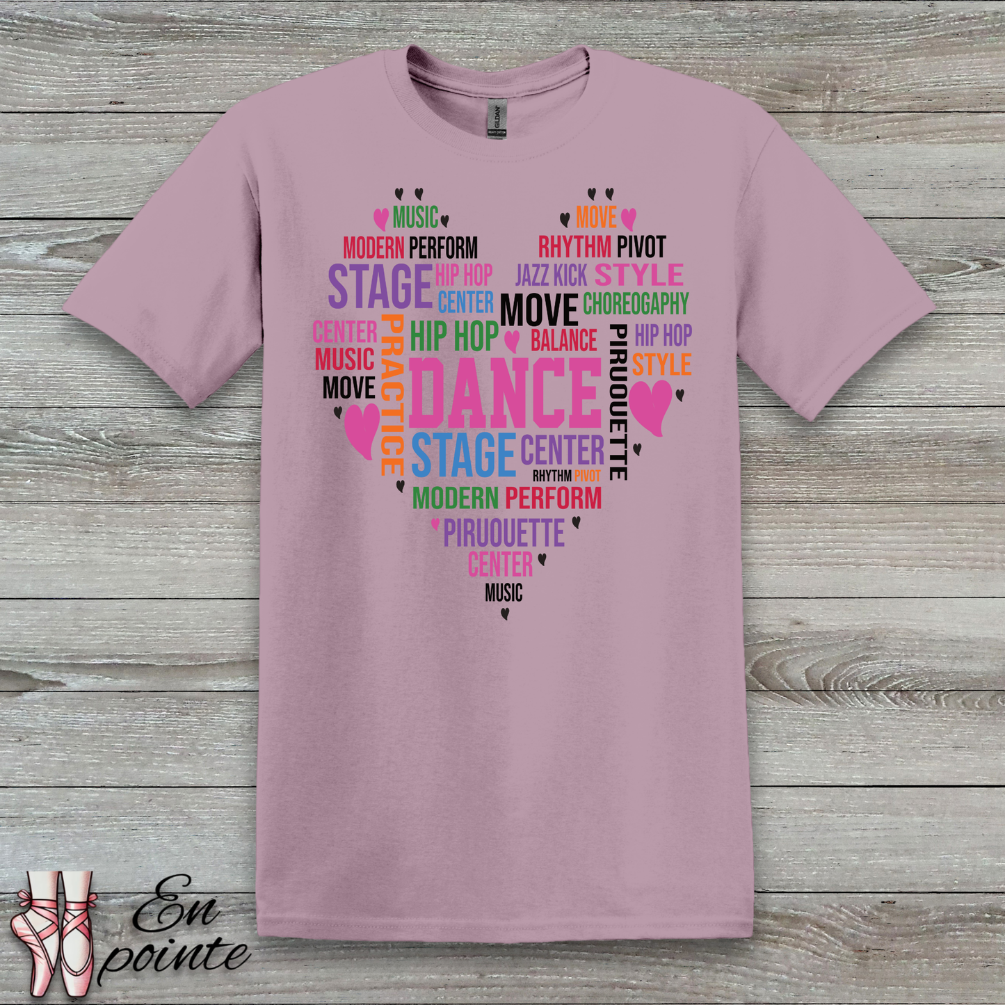 Dance Heart Word Art T-Shirt