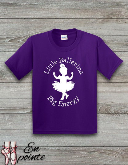 Little Ballerina Big Energy Kids T-Shirt