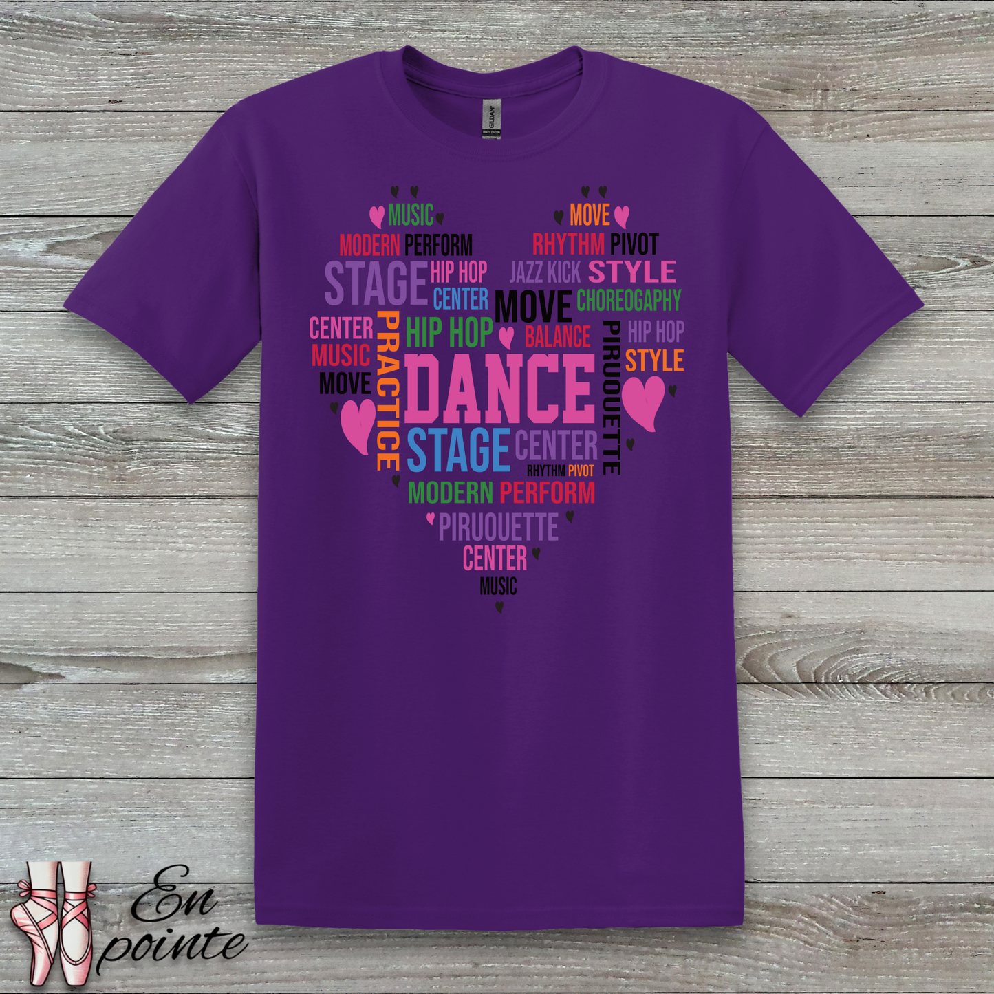 Dance Heart Word Art T-Shirt